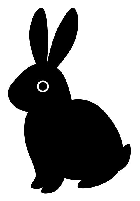 黒うさぎイラスト素材01 | 黒ウサギ