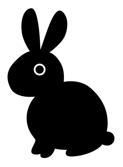 黒うさぎイラスト素材02 | 黒ウサギ