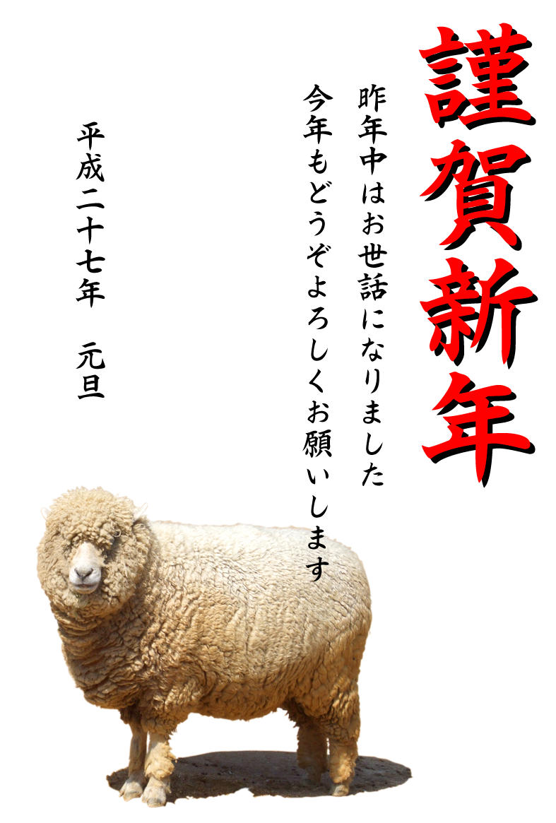 羊の写真年賀状