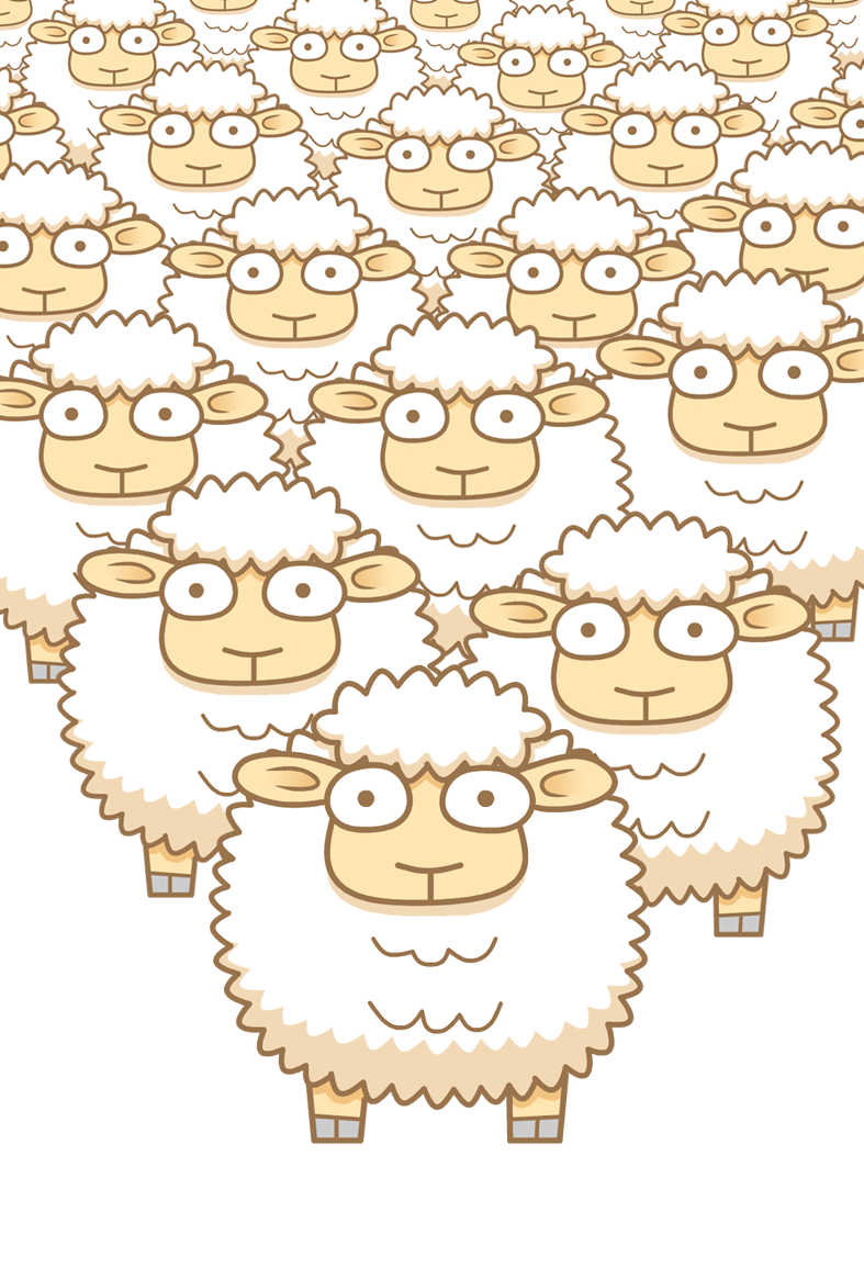 羊の群れイラスト素材