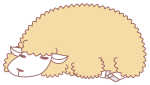 寝ている羊イラスト素材 サムネイル